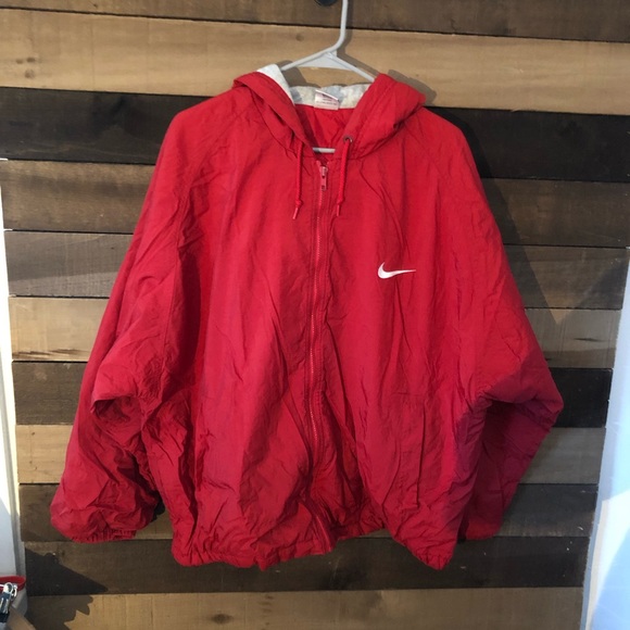 red nike winter jacket